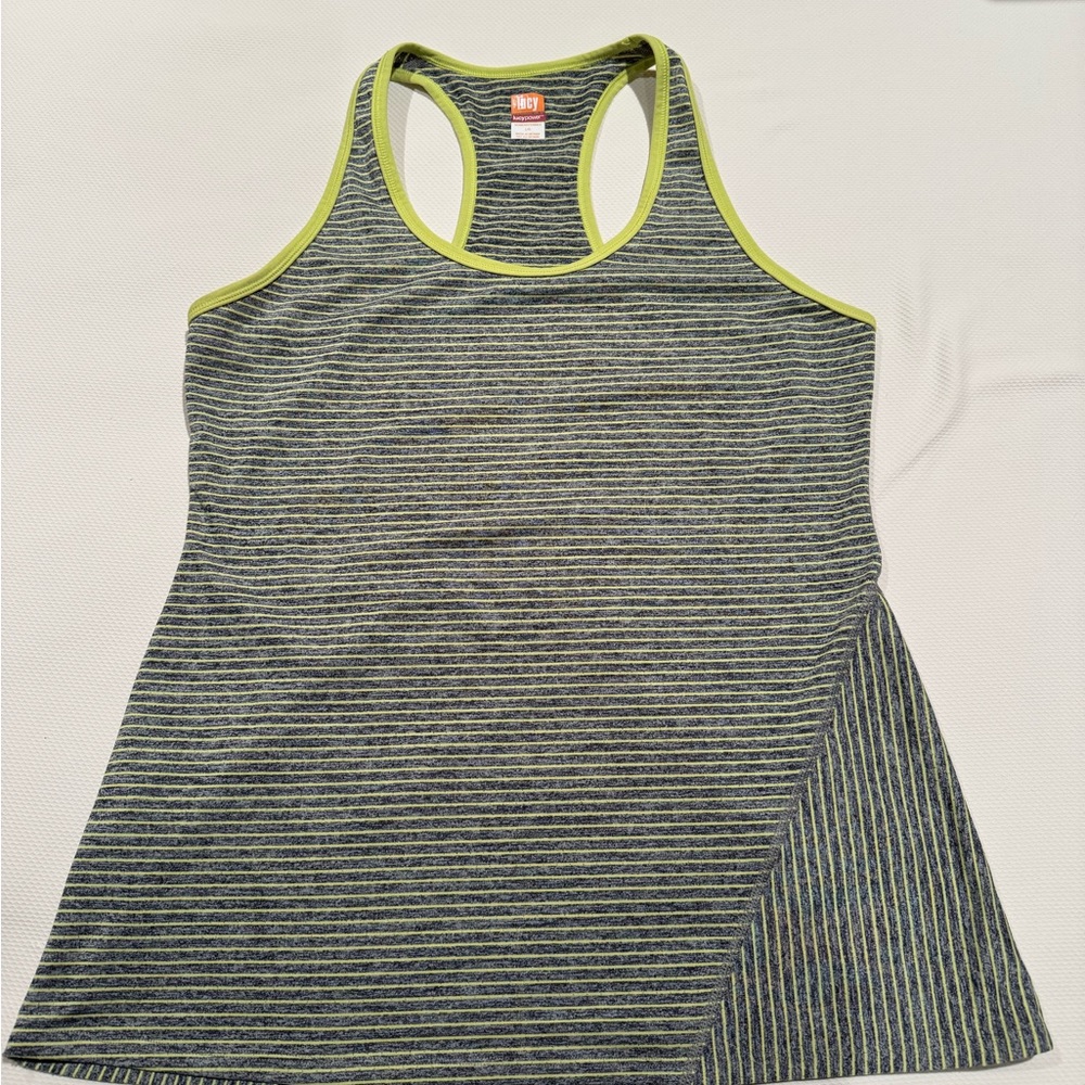 Lucy long length striped exercise tank